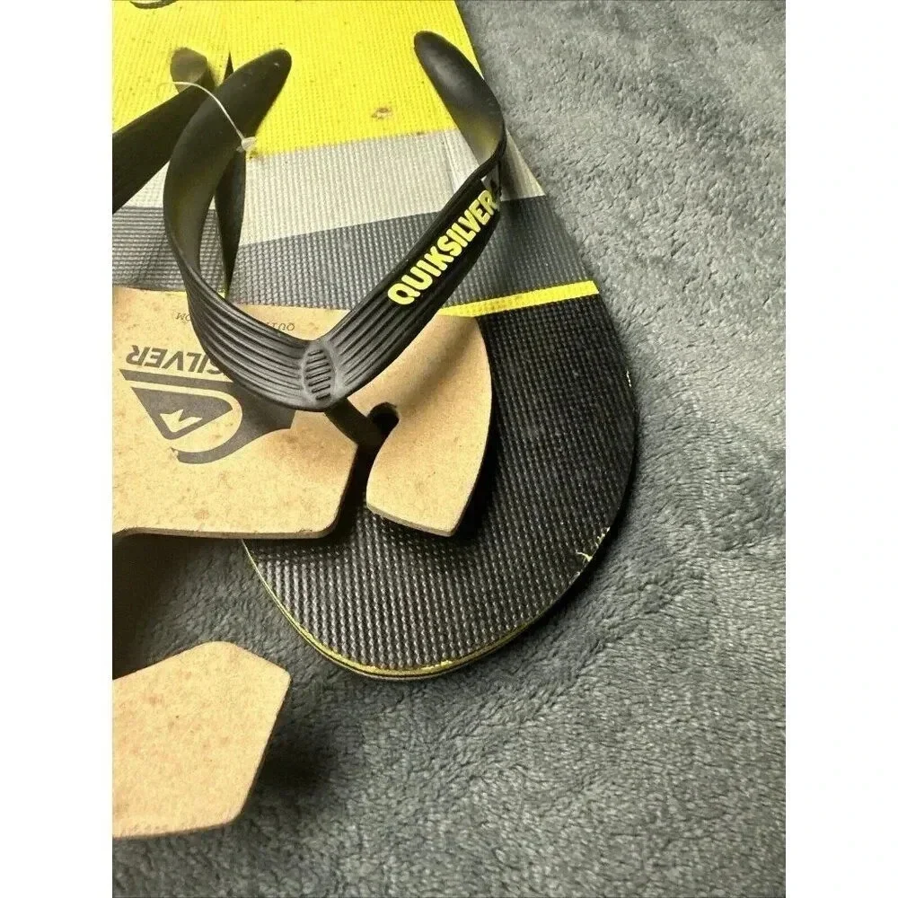 Quiksilver Men’s Molokai Sunset Flip Flop Black Sandals Size 12